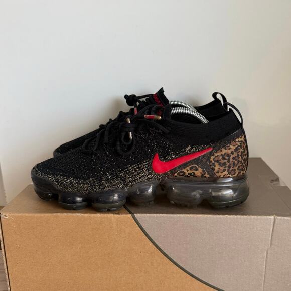 RARE 🔥Nike Air VaporMax Flyknit 2 Cheetah Women Sneakers - SZ 7.5 - Picture 6 of 11